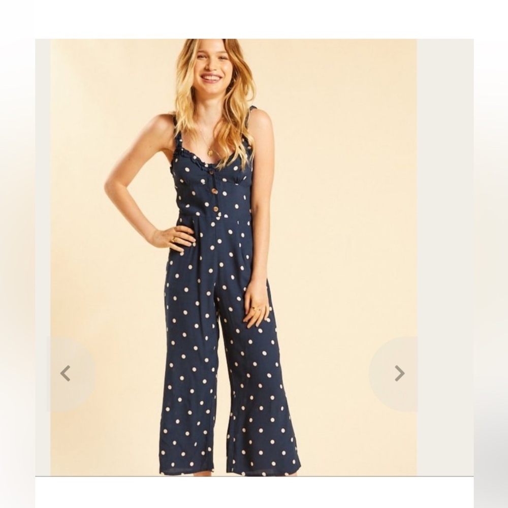 Navy Polkadot Jumpsuit